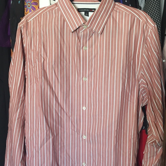 Banana Republic Other - Banana Republic Red Mad Men Shirt Men’s Size L Banana Republic Other - Banana Republic Red Mad Men Shirt Men’s Size L